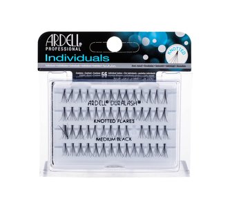 Ardell Individuals Umělé řasy Duralash Knotted Flares 56 ks Medium Black pro ženy