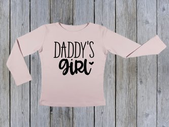 KIDSBEE Dívčí bavlněné tričko Daddy´s Girl - růžové, vel. 122; 122 (6-7r)