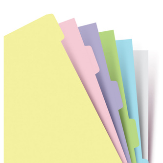 Filofax, Rozřazovače pro diáře, A5, mix pastelových barev