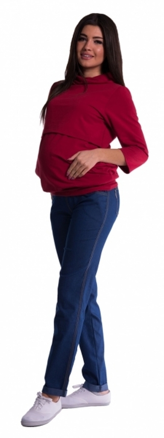 Be MaaMaa Těhotenské kalhoty - tmavý jeans; M (38) Be MaaMaa Těhotenské kalhoty - tmavý jeans; M (38)