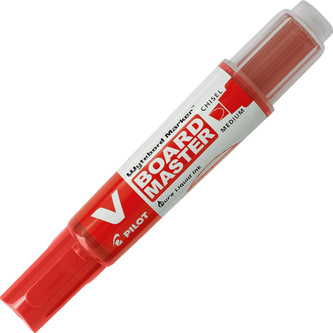 Popisovač na bílou tabuli "V-Board Master", červená, 2,2 mm, klínový hrot, PILOT