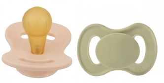 Šidítko, dudlík kaučukový, třešinka, 2ks, Lullaby Planet, 0-6m, oliva/meruňka