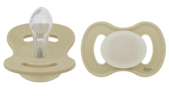 Šidítko, dudlík, silikon, symetrický, noční-svítící, 2ks, Lullaby Planet, 0-6m, oliva