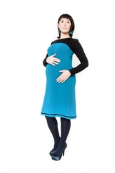 Be MaaMaa Těhotenské šaty/tunika PARIS - tyrkys; L/XL