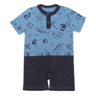Mamatti Body s nohavičkami Vesmír, modrá -granát, vel. 80; 80 (9-12m)