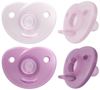 AVENT Silikonový dudlík Soothie, růžová, 0-6 m