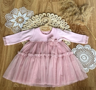 Sukničkobody s týlem dlouhý rukáv, Mamatti, Srdce, růžové, vel. 80; 80 (9-12m)