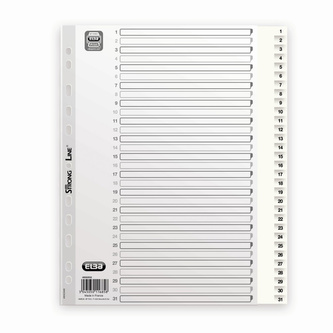 Elba, Rejstřík Strongline, PP, A4+, 1-31, bílá