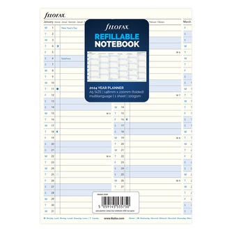 Filofax, Notebook, Kalendář 2024, A5, roční plán
