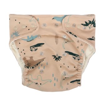 Mamatti Látková plenka EKO sada - kalhotky + 2 x plenka, Dinosaurus, vel. 5-14 kg, krémová; 5 - 14 kg