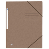 Oxford, Tříchlopňové desky, karton, A4, hnědá