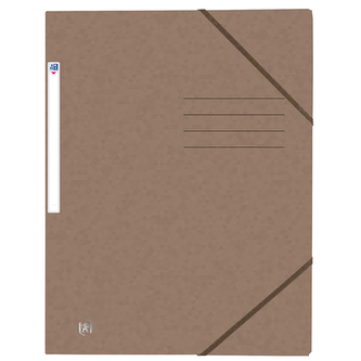 Oxford, Tříchlopňové desky, karton, A4, hnědá