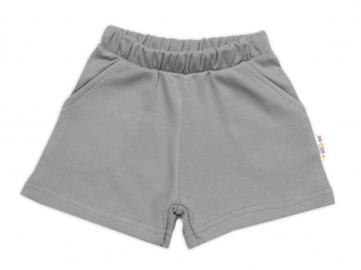 Tričko, krátký rukáv + kraťásky, 2D, Baby Nellys, Dino, bavlna, modrá/šedá, vel. 92; 92 (18-24m)