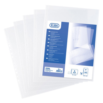 Elba, U-kapsa na výšku, PP, A3, 120 mic, Transparentní, bal. 25 ks