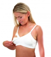 BabyOno Kojící podprsenka, bílá, D - 70-75cm; koj. podprsenka D