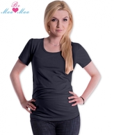 Be MaaMaa Triko JOLY bavlna nejen pro těhotné - grafitové; S/M