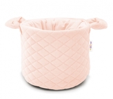 Koš na hračky Velvet prošívaný - meruňková