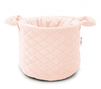 Koš na hračky Velvet prošívaný - meruňková