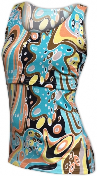 JOŽÁNEK Kojící tilko Kateřina se vzorem - tyrkysové, vel. L/XL; L/XL