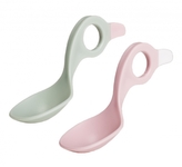 Dětská lžička All I Can Spoon 2 ks, zelená/růžová