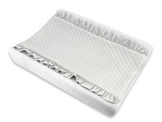 Baby Nellys Prošívaná deka s volánky na přebalovací podložku, Velvet - šedá