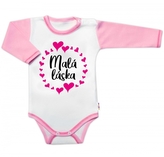 Body dl. rukáv s vtip. textem Baby Nellys,  Malá láska, vel. 74, holka