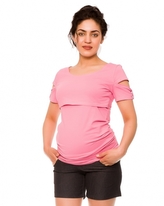 Be MaaMaa Těhotenské kraťasy Jeans Crush, černé, vel. S;  S (36)