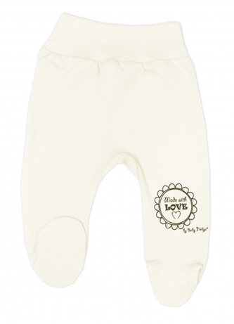 Kojenecké polodupačky Made with love, Baby Nellys, ecru, vel. 68; 68 (3-6m)