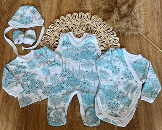 Soupravička do porodnice pro miminko Mamatti, Forest, vel. 62; 62 (2-3m)