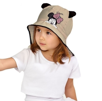 Letní klobouček Baby Nellys Minnie Love, béžový; 86-92 (18-24m)