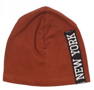 Mamatti Bavlněná čepička Baby Fox - hnědá, 2-3 roky