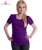 Be MaaMaa Triko JOLY bavlna nejen pro těhotné - fialové; S/M