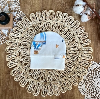 Kojenecká čepička Mamatti, Balón - bílá, vel. 62; 62 (2-3m)
