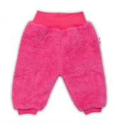 Baby Nellys Kojenecké chlupáčkové tepláčky Cute Bunny - malinové, vel. 68; 68 (3-6m)