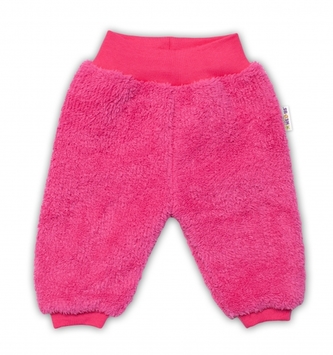 Baby Nellys Kojenecké chlupáčkové tepláčky Cute Bunny - malinové, vel. 68; 68 (3-6m)