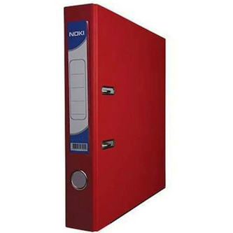 Noki, Pákový pořadač, PP, A4, 5 cm, červená