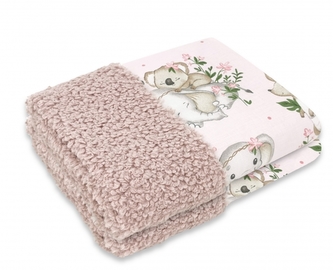 Oboustranná deka Bavlna + Beránek 100 x 70 cm, Skippy - růžová Oboustranná deka Bavlna + Beránek 100 x 70 cm, Skippy - růžová