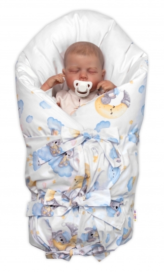 Náhradní povlak na péřovou zavinovačku MAXI LALLY Baby Nellys,Dreams Koala 85x85cm, modrý; 85x85