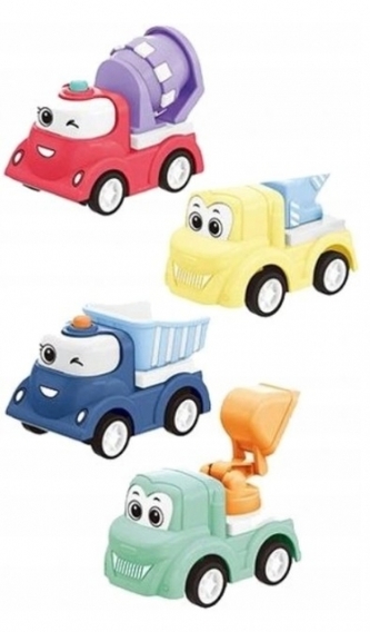 Stavební mini autíčka Tulimi, sada 4 ks