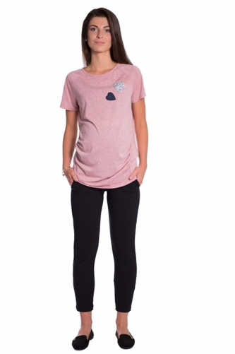 Be MaaMaa Těhotenské 3/4 kalhoty s odparátelným pásem - černé, vel. XXL; XXL (44)