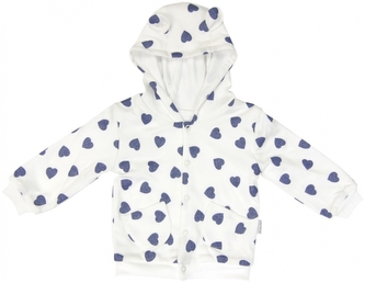 Mikinka Mamatti Srdíčko BORŮVKA s kapucí s oušky - dvouvrstvá, vel. 98; 98 (2-3r)