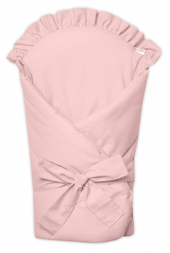 Zavinovačka pro miminko s volánkem a výztuží zad SOFT, Baby Nellys - pudrová, růžová