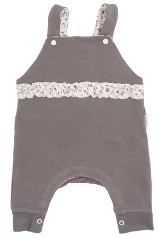 Mamatti Dětské láclové kalhoty Louka - šedé, vel.80; 80 (9-12m)