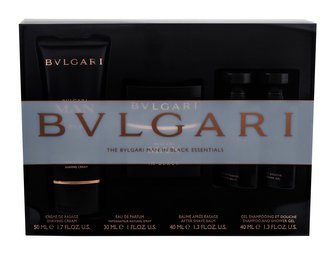 Bvlgari Man In Black parfémovaná voda 30 ml + balzám po holení 40 ml + sprchový gel 40 ml + krém na holení 50 ml