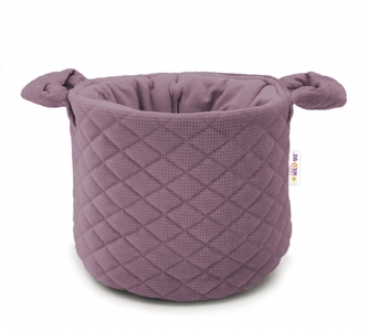 Koš na hračky Velvet prošívaný - fialová