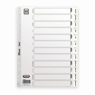 Elba, Rejstřík Strongline, PP, A4, Jan - Dec, bílá