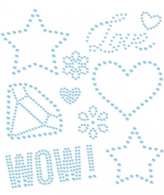 Nažehlovačka se zirkony a diamanty Tulimi - WOW