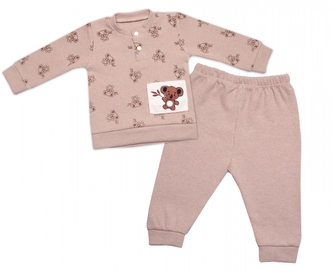 Tepláková souprava Koala 2D, bavlna, béžová