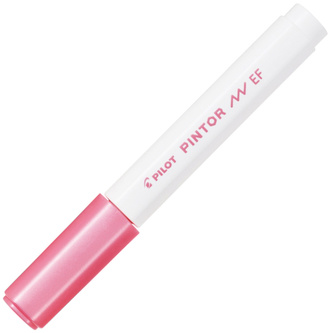 Pilot, Akrylový Popisovač Pintor, (EF) extra tenký, metalická růžová