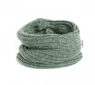 Pletený nákrčník/komínek Baby Nellys ® - šedý; univerzální